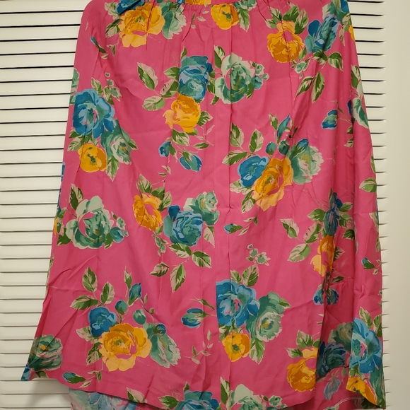 Floral medium flair circle draw string skirt - Picture 3 of 4